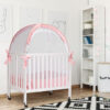 Crib Tent Crib Net to Keep Baby in, Pop Up Crib Tent Canopy Keep Baby from Climbing Out (55.2" L x 27.6" W x 51.6" H)