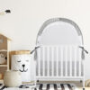Crib Tent Crib Net to Keep Baby in, Pop Up Crib Tent Canopy Keep Baby from Climbing Out (55.2" L x 27.6" W x 51.6" H)