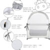 Crib Tent Crib Net to Keep Baby in, Pop Up Crib Tent Canopy Keep Baby from Climbing Out (55.2" L x 27.6" W x 51.6" H)