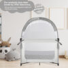 Crib Tent Crib Net to Keep Baby in, Pop Up Crib Tent Canopy Keep Baby from Climbing Out (55.2" L x 27.6" W x 51.6" H)