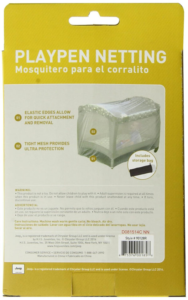 Jeep Universal Size Pack N Play Mosquito Net Tent, White