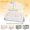 688aa0754ecee911ddeb55603cd4e7d4c69b3032c2131949665f6.jpg Orzbow Baby Crib Tent to Keep Baby from Climbing Out, Encrypted Mosquito Net for Crib, Crib Net with Two-Way Zippers, Durable and Breathable Mesh Cover, Falls and Mosquito Bites, White