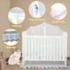 688aa078873ac96d722ba04e16b2378cc83b8868c16856041703b.jpg Orzbow Baby Crib Tent to Keep Baby from Climbing Out, Encrypted Mosquito Net for Crib, Crib Net with Two-Way Zippers, Durable and Breathable Mesh Cover, Falls and Mosquito Bites, White
