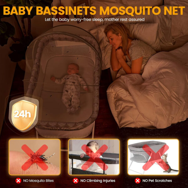 688aa07cd4fd7f472954a21938ae98718a2a7fb7b366c22655846.jpg Orzbow Baby Crib Tent to Keep Baby from Climbing Out, Encrypted Mosquito Net for Crib, Crib Net with Two-Way Zippers, Durable and Breathable Mesh Cover, Falls and Mosquito Bites, White