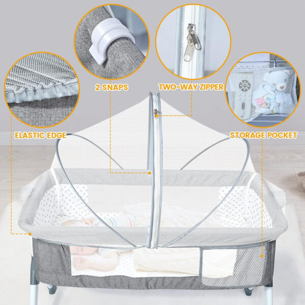 688aa086641d5c8a60a940ecd09caf20f98a421968a8f4cd144c2.jpg Orzbow Baby Crib Tent to Keep Baby from Climbing Out, Encrypted Mosquito Net for Crib, Crib Net with Two-Way Zippers, Durable and Breathable Mesh Cover, Falls and Mosquito Bites, White