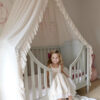 688aa0ce76967a4d68421fe5fe94785b5613f921a8b14ff6c3b8b.jpg Wonder Space Elegant Kids Bed Canopy - Lace Chiffon Netting with Pom Pom, Princess Girls Fairy Dream Tent, Nursery Room Baby Crib Hanging Curtain Mosquito Net Children Reading Nook Decoration (Beige)