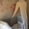 688aa0cf6ce2e7b9ed543d7e01042be1a8787b60a349739f627e0.jpg Wonder Space Elegant Kids Bed Canopy - Lace Chiffon Netting with Pom Pom, Princess Girls Fairy Dream Tent, Nursery Room Baby Crib Hanging Curtain Mosquito Net Children Reading Nook Decoration (Beige)