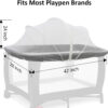 688aa16abce13aa72da6e9cf5fa5c48f901f609028c9353b8d069.jpg Travel Crib Tent, Pack and Play Mosquito Net Cover with 2-Way Zipper for Playpen White