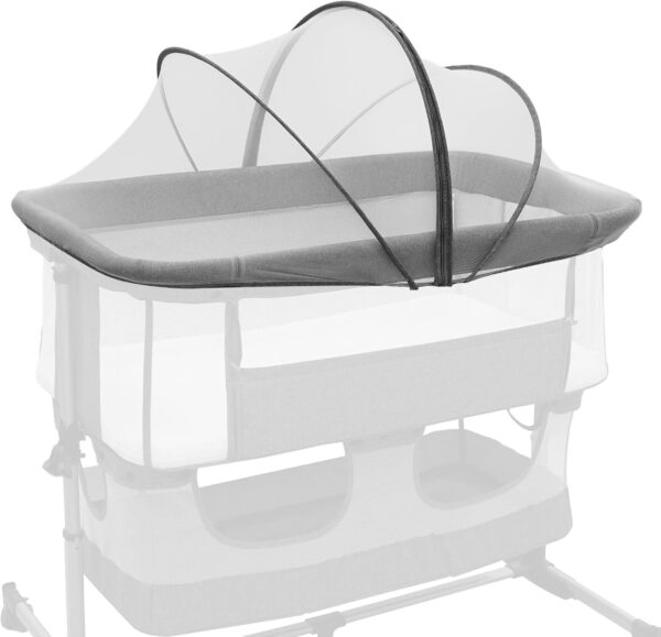 688aa174aaa239c89097de6820bac8fdaa4a9885855bdfeef4e1b.jpg Travel Crib Tent, Pack and Play Mosquito Net Cover with 2-Way Zipper for Playpen White
