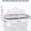 688aa176296abaf98d81d96fde33a3ea9ff1088483589c398eee4.jpg Travel Crib Tent, Pack and Play Mosquito Net Cover with 2-Way Zipper for Playpen White