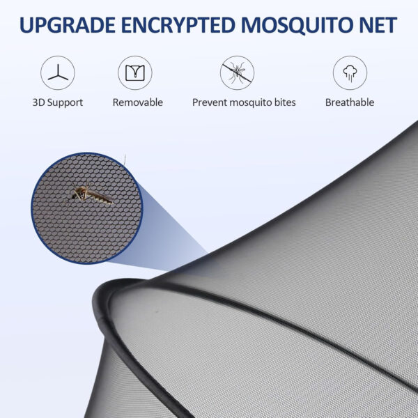 688aa1813e611099b73d9d5037c744044050715a251eb39995e24.jpg Travel Crib Tent, Pack and Play Mosquito Net Cover with 2-Way Zipper for Playpen White