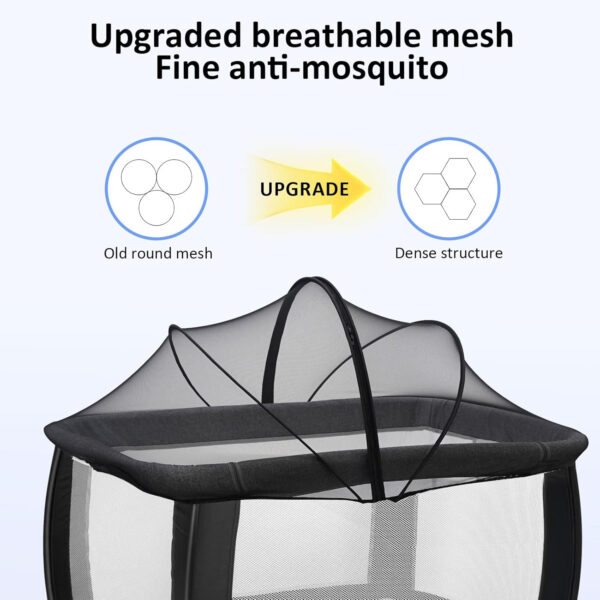 688aa186a5beb7b90325ce5fbe0f4cae250e81a5803c5f67561b1.jpg Travel Crib Tent, Pack and Play Mosquito Net Cover with 2-Way Zipper for Playpen White