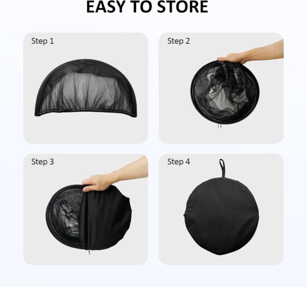 688aa188d9aef421f3426073be023ecf94f6783e6ba3bcdbf07a8.jpg Travel Crib Tent, Pack and Play Mosquito Net Cover with 2-Way Zipper for Playpen White