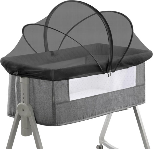 Pack and Play Cover - Mosquito Net Cover for Pack n Play/Travel Crib/Mini Crib/Playpen to Keep Cats Out - Breathable Baby Mosquito Net with 2-Way Zipper (White-Large)