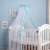 Crib Mosquito Net Universal Dome Cot Bed Crib Canopy Round Lace Mosquito Netting Foldable Baby Nursery Bed Mesh Tent Net Hanging Dome Curtain Cover Netting
