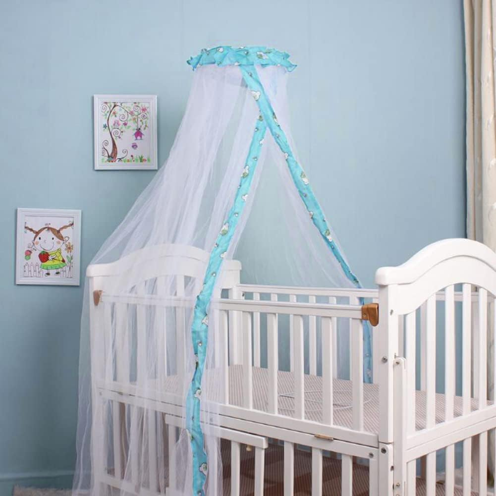688aa1f6955a2b3569d407db079bdd4a608a9c11de98306efd30a.jpg Crib Mosquito Net Universal Dome Cot Bed Crib Canopy Round Lace Mosquito Netting Foldable Baby Nursery Bed Mesh Tent Net Hanging Dome Curtain Cover Netting