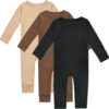 688aa2bdb36ccfd2f7d8454ffe5152d3204c73838d7e89e8948f3.jpg Aablexema Baby Cotton Fooltess Pajamas with Mitten, 3-pack Infant Romper Zip Up One Piece Jumpsuits Outfit