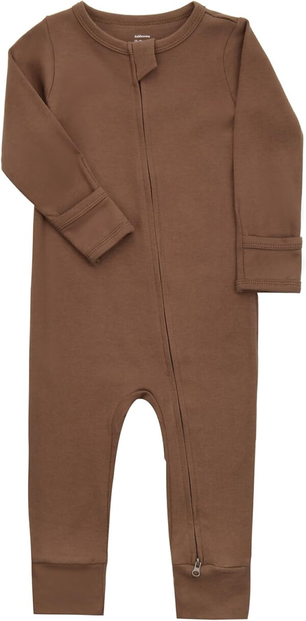 688aa2c00c3e16df9b0608fe698a6f51077030d5ecedb5029ab7e.jpg Aablexema Baby Cotton Fooltess Pajamas with Mitten, 3-pack Infant Romper Zip Up One Piece Jumpsuits Outfit
