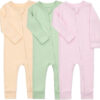 688aa2c8cc5d73ca27529a3e6716cf2a3f4450a60c4eebae9f315.jpg Aablexema Baby Cotton Fooltess Pajamas with Mitten, 3-pack Infant Romper Zip Up One Piece Jumpsuits Outfit