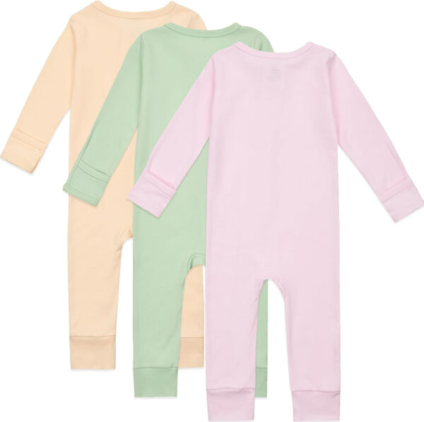 688aa2ca13fe28823cdb0ed877bbbe198dc6be19c42b87946d4b4.jpg Aablexema Baby Cotton Fooltess Pajamas with Mitten, 3-pack Infant Romper Zip Up One Piece Jumpsuits Outfit