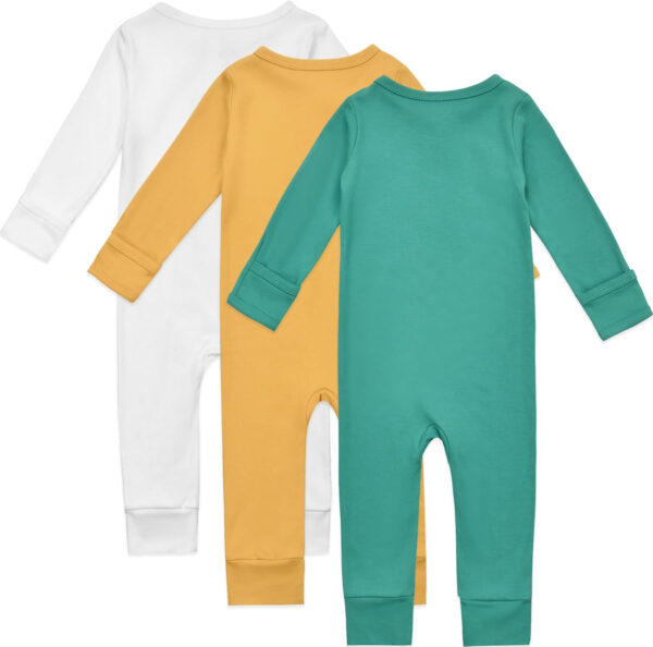 688aa2d858edf3e84c2086068aeb867a17021b40e19d879eb201c.jpg Aablexema Baby Cotton Fooltess Pajamas with Mitten, 3-pack Infant Romper Zip Up One Piece Jumpsuits Outfit