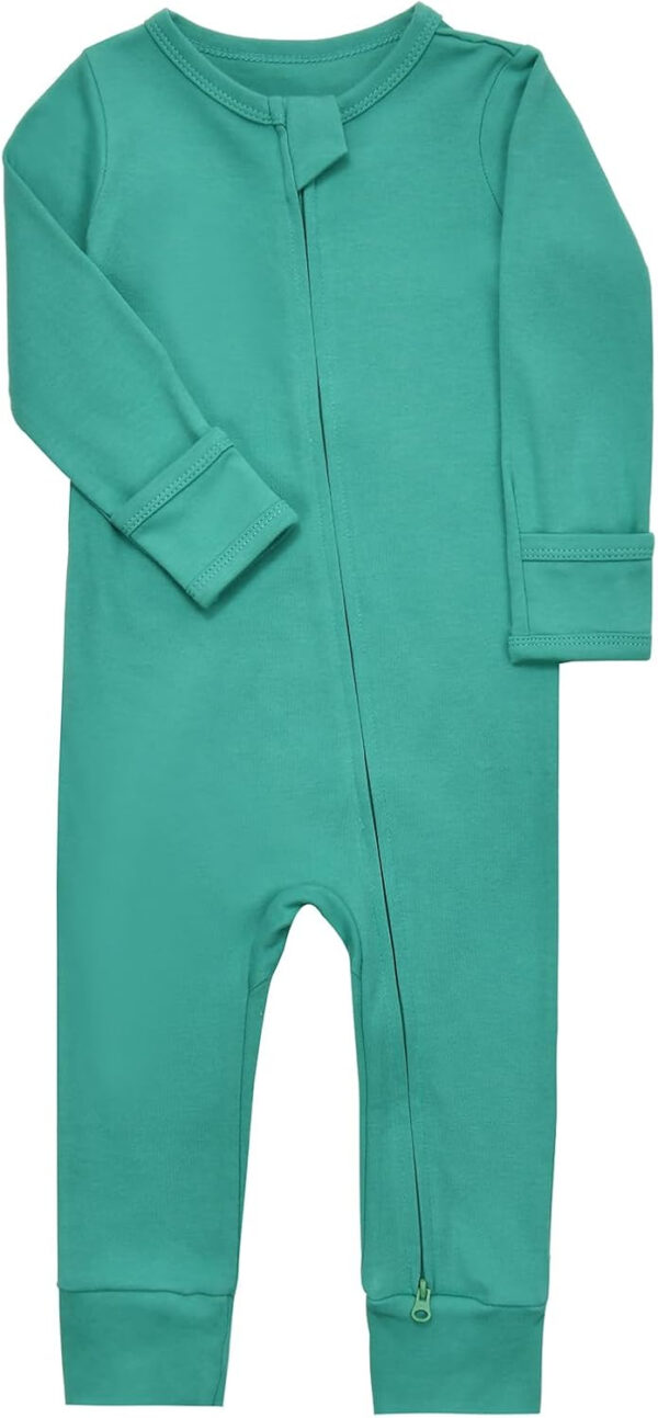 688aa2dbdb1143f011fc46a663e2b442adfa896d7ef4dbe44af12.jpg Aablexema Baby Cotton Fooltess Pajamas with Mitten, 3-pack Infant Romper Zip Up One Piece Jumpsuits Outfit