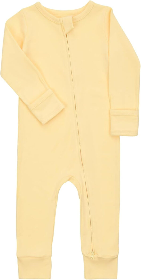 688aa2e2405f10e95e9da235179de76624ca95ef5be841dc848aa.jpg Aablexema Baby Cotton Fooltess Pajamas with Mitten, 3-pack Infant Romper Zip Up One Piece Jumpsuits Outfit