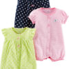 Simple Joys by Carter's baby-girls 3-pack Snap-up Rompers