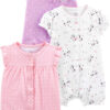 Simple Joys by Carter's baby-girls 3-pack Snap-up Rompers