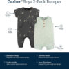 Gerber baby-boys Short Leg and Long Leg Romper Set