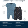 Gerber baby-boys Short Leg and Long Leg Romper Set