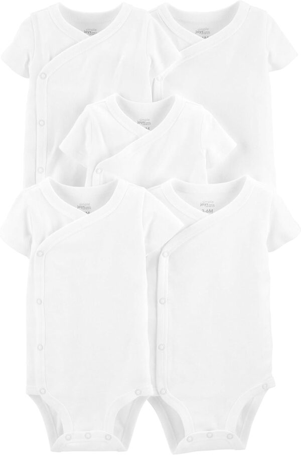 688aa52a27abecc5a1a7b9315f4855f4f237a62d498ad95d9e23f.jpg Simple Joys by Carter's unisex-baby 5-pack Side Snap Short-sleeve Bodysuit