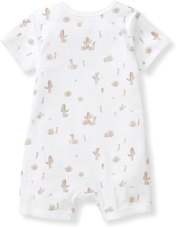 Burt's Bees Baby baby-boys Short Sleeve Rompers, 100% Organic Cotton One-piece Coverall and Layette Set