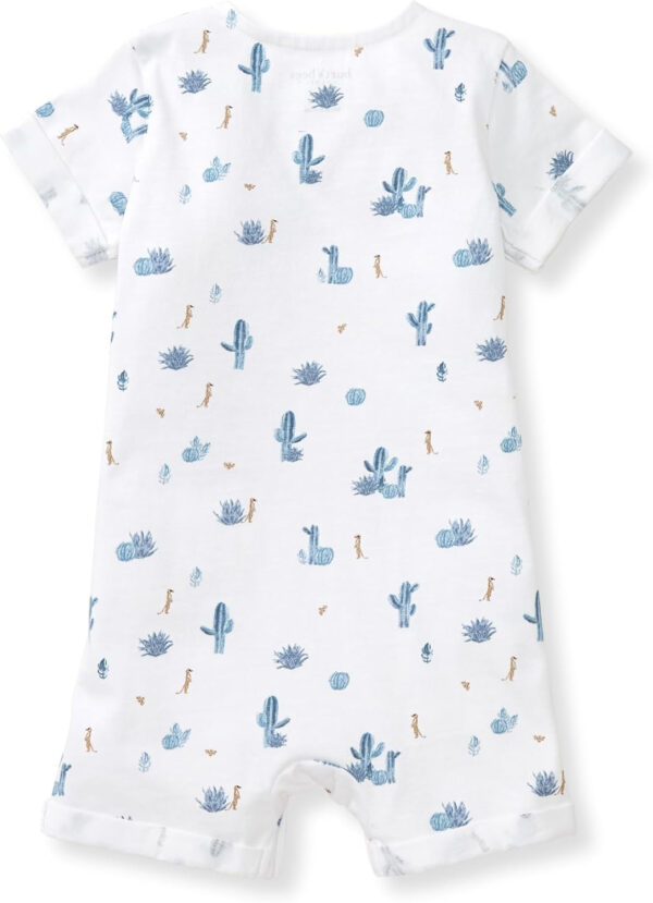 Burt's Bees Baby baby-boys Short Sleeve Rompers, 100% Organic Cotton One-piece Coverall and Layette Set