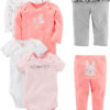 Simple Joys by Carter's baby-girls 6-piece Bodysuits (Short and Long Sleeve) and Pants Set