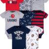 Gerber Baby Boys' 8-Pack Short Sleeve Onesies Bodysuits