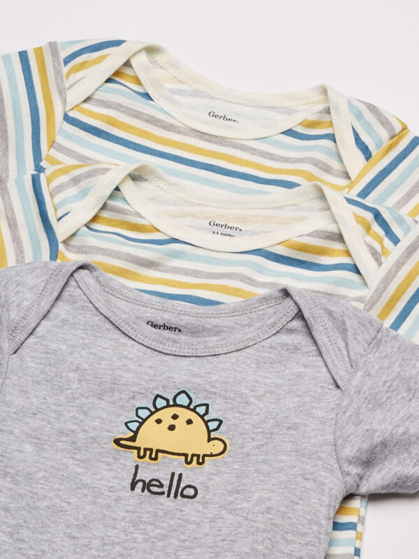 Gerber Baby Boys' 8-Pack Short Sleeve Onesies Bodysuits