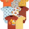 Gerber Baby Boys' 8-Pack Short Sleeve Onesies Bodysuits