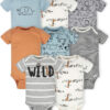 Gerber Baby Boys' 8-Pack Short Sleeve Onesies Bodysuits