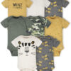 Gerber Baby Boys' 8-Pack Short Sleeve Onesies Bodysuits