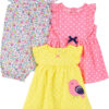 Simple Joys by Carter's baby-girls 3-pack Romper, Sunsuit and Dress