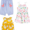 Simple Joys by Carter's baby-girls 3-pack Romper, Sunsuit and Dress