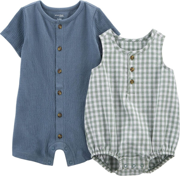 688aa86ea7df2472be21f27c5f27cf064c06c6c729830c87e2a07.jpg Simple Joys by Carter's baby-boys Button Rompers, Pack of 2