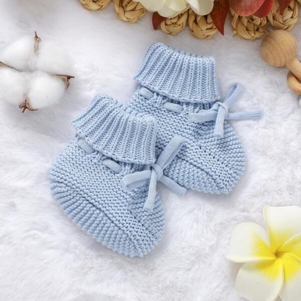688ad67121b75579152f1c60b4b852196d9ba2fa31995e3847455.jpg Hadetoto Baby Booties Newborn First Walkers Cozy Shoes Warm Knit Soft Booties for Toddler Infant Boy Girl