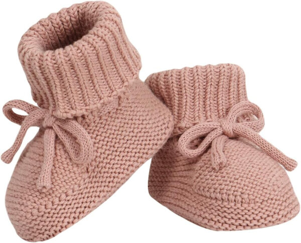 688ad674daef65037bdf69f0521c7f0bec6b633ce7580923747c1.jpg Hadetoto Baby Booties Newborn First Walkers Cozy Shoes Warm Knit Soft Booties for Toddler Infant Boy Girl