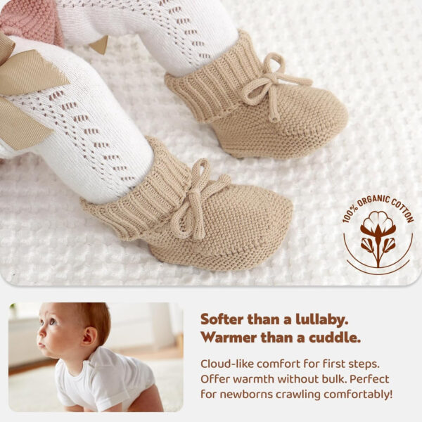 688ad68bb07f43eceec8f09c1da0f8a4ec4fcbc0bace046046868.jpg Hadetoto Baby Booties Newborn First Walkers Cozy Shoes Warm Knit Soft Booties for Toddler Infant Boy Girl