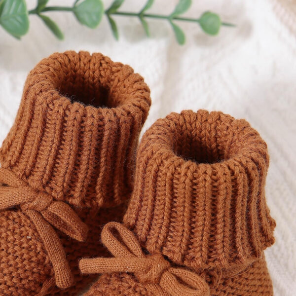 688ad6aa4a350b9fc801f950eca4e5bcf95691f0f5145863f3e3c.jpg Hadetoto Baby Booties Newborn First Walkers Cozy Shoes Warm Knit Soft Booties for Toddler Infant Boy Girl