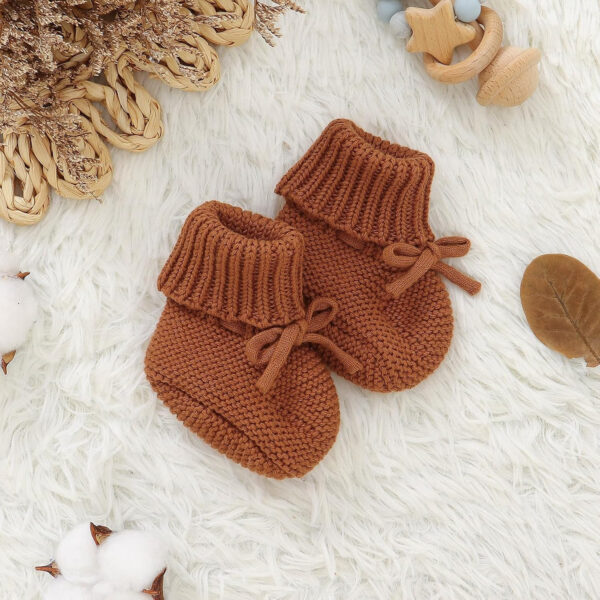 688ad6b7dff34adb5db71c1182530b080f71a3da27a8488f078a8.jpg Hadetoto Baby Booties Newborn First Walkers Cozy Shoes Warm Knit Soft Booties for Toddler Infant Boy Girl