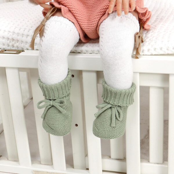 688ad6c3e56d7923980c7256c89f27552b274978d629ff22266c2.jpg Hadetoto Baby Booties Newborn First Walkers Cozy Shoes Warm Knit Soft Booties for Toddler Infant Boy Girl