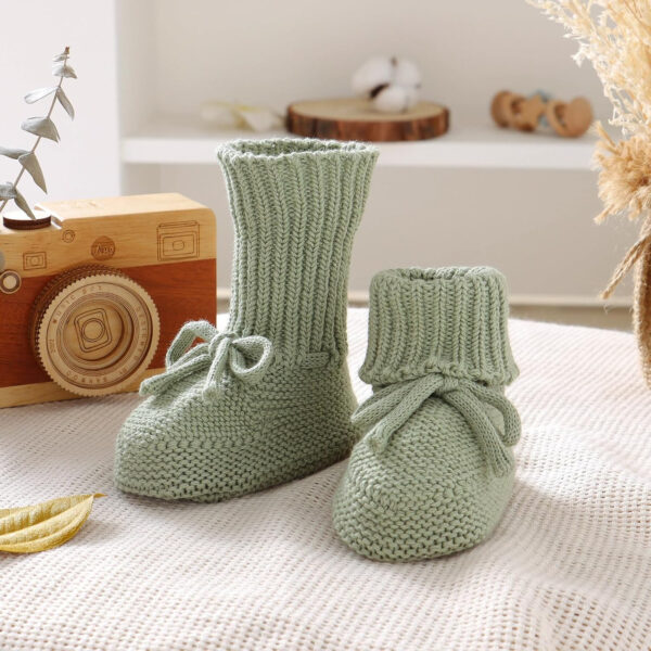 688ad6cc6a5c8efe69cd0250f416d07928a615158a4a1d2ebc11e.jpg Hadetoto Baby Booties Newborn First Walkers Cozy Shoes Warm Knit Soft Booties for Toddler Infant Boy Girl
